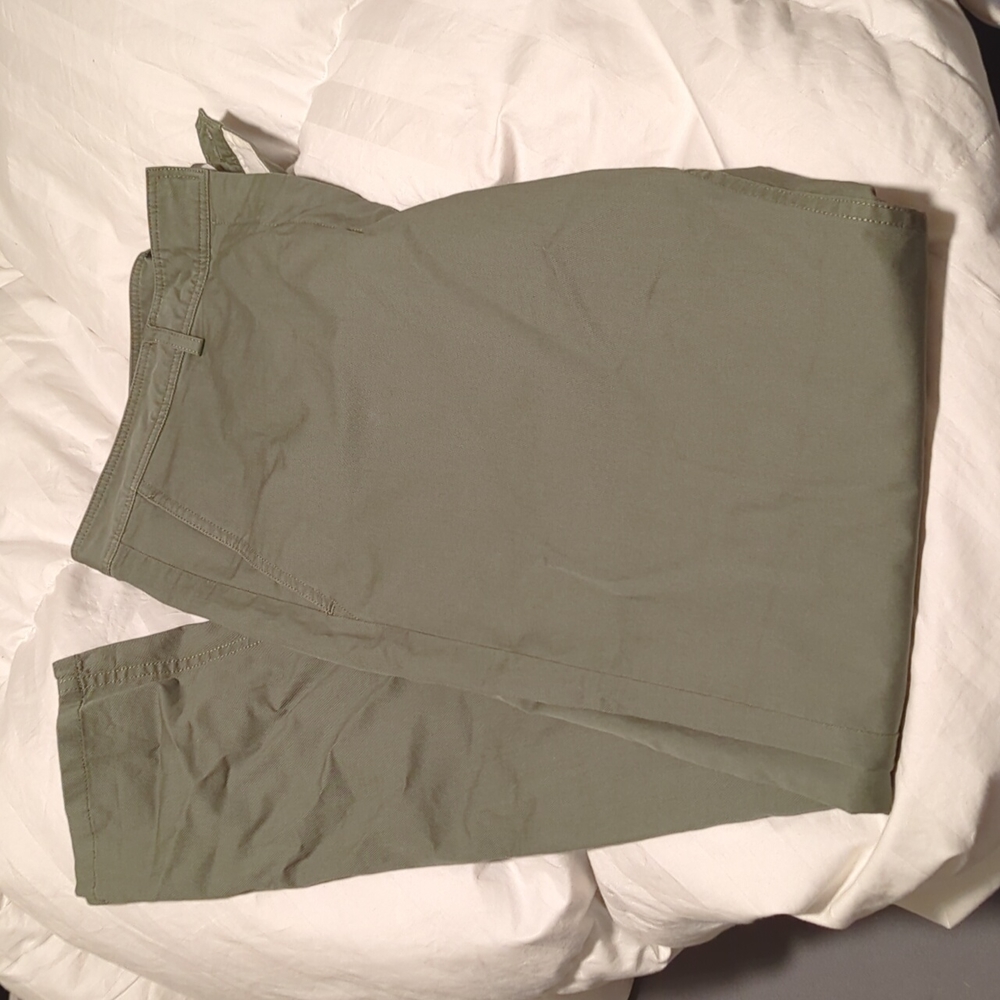 NWT Theory Boyfriend Faded Army Green Casual Twill Pant 12